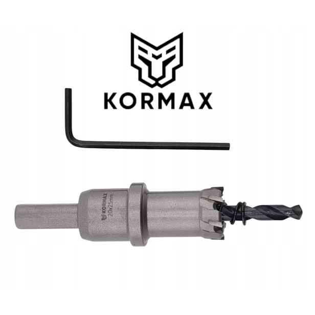 Děrovací Korunkový Vrták na kov 20 mm x 25 mm, krátký karbidový jádrový vrták Tct Hd