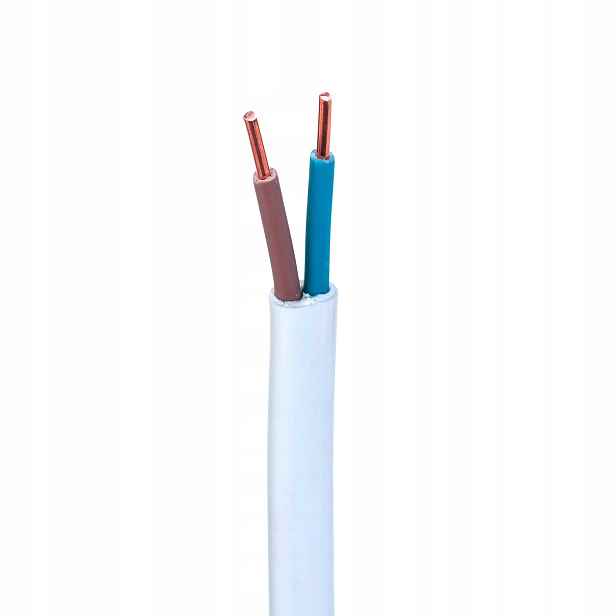 Kabel YDYp 2x1,5mm 450/750V Bílý 1MB