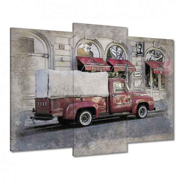 Obrazy 90x70 Červený PickUp z Usa