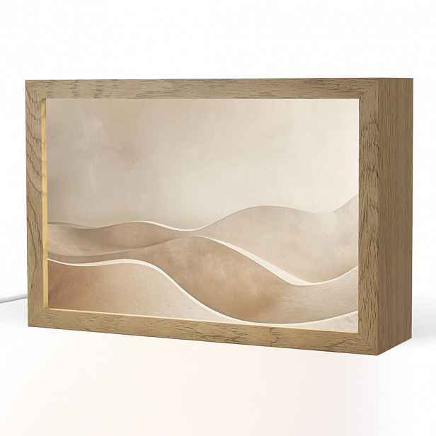 OnlyWow STOLNÍ LAMPA Béžová - Příroda - Abstraktní - Moderní 30x20 cm