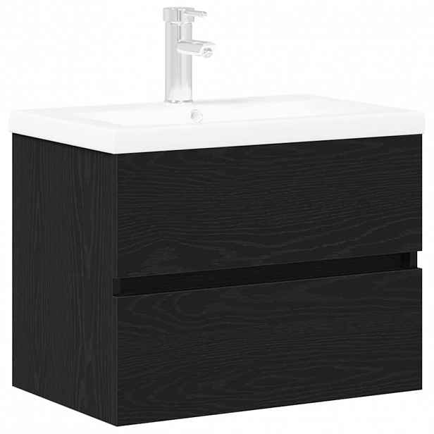vidaXL Skříňka pod umyvadlo Černý dub 60 x 39 x 62 cm Kompozitní dřevo