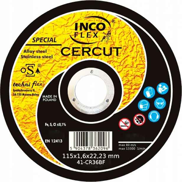 115x1,6x22,23 Kotouč Incoflex Special Komplet 50 ks