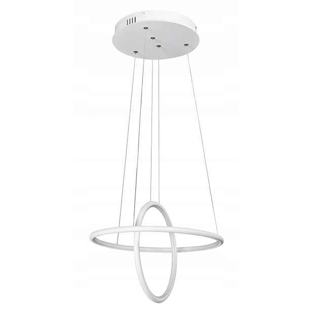 Moderní závěsná Led lampa bílá, 2 vertikální horizontální kroužky Rabalux