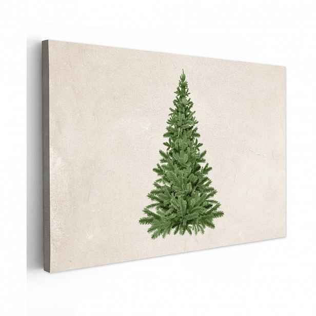 MuchoWow OBRAZ NA PLÁTNĚ Vánoční stromek - Zelená - Vánoce - Svátky 30x20 cm