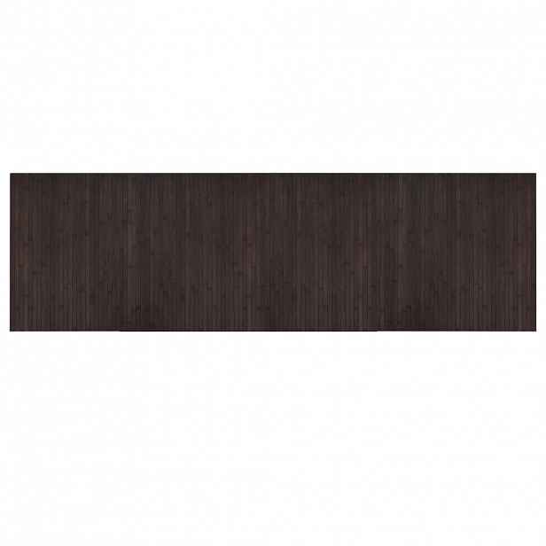 vidaXL Koberec obdélníkový tmavě hnědý 60 x 200 cm bambus