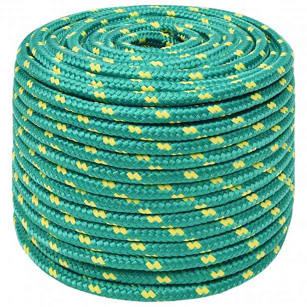 vidaXL Víceúčelové užitkové lano 12 mm 25 m Zelená PP