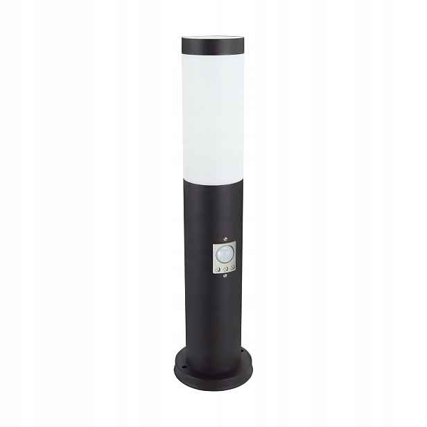 Zahradní sloupek černý kulatý 45 cm Pir E27 20W Tuber Struhm