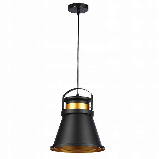 Závěsná Lampa Stropní E27 Lustr Loft Moderní Černá zlatá