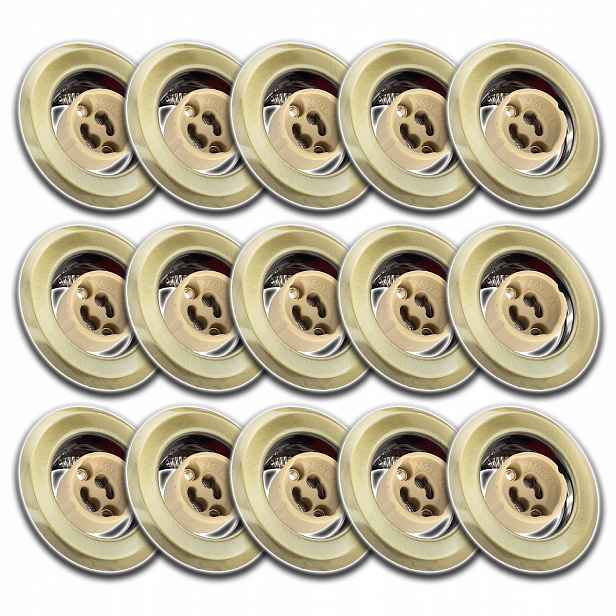 15x Stropní Svítidlo Lampa Na Žárovku GU10 Zásuvka Konektor Žárovky Kulatá