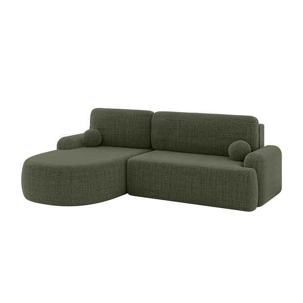 ALTDECOR ROHOVÁ SEDAČKA s funkcí spaní a úložným prostorem LIRA-L - 264x172x89 zelená