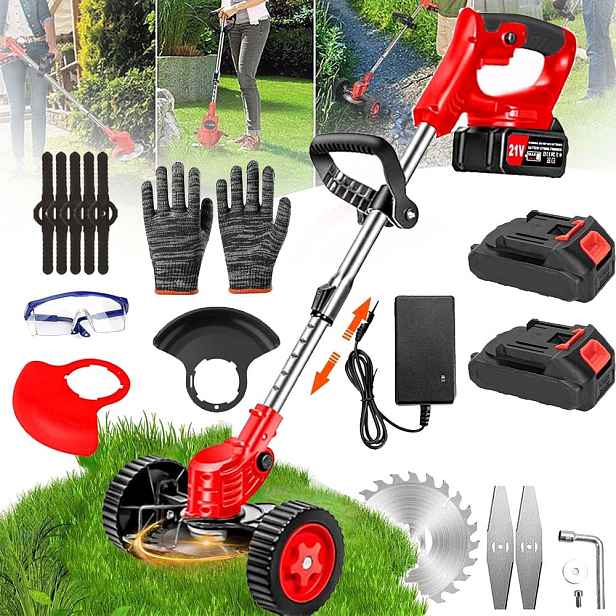 Aku Vyžínač Křovinořez Na Kolech 2X 24V 650W Sada