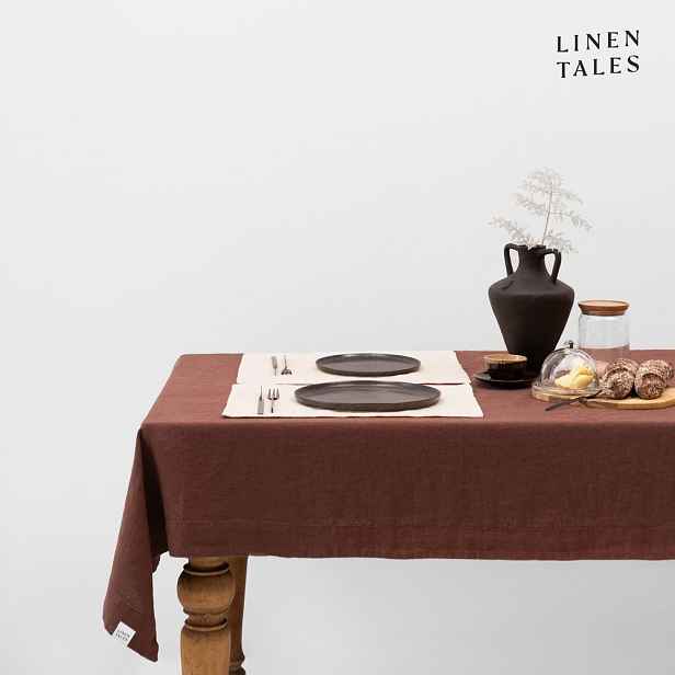 Lněný ubrus 140x200 cm Chocolate – Linen Tales