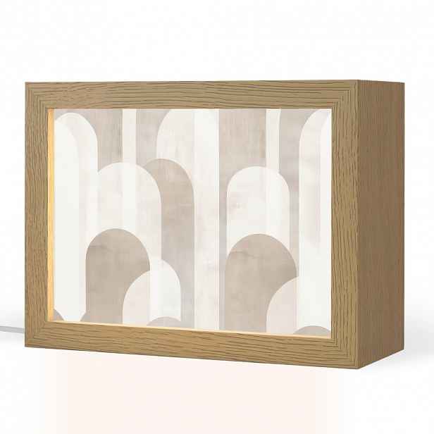 OnlyWow STOLNÍ LAMPA Abstraktní oblouky - Moderní - Béžová 20x15 cm