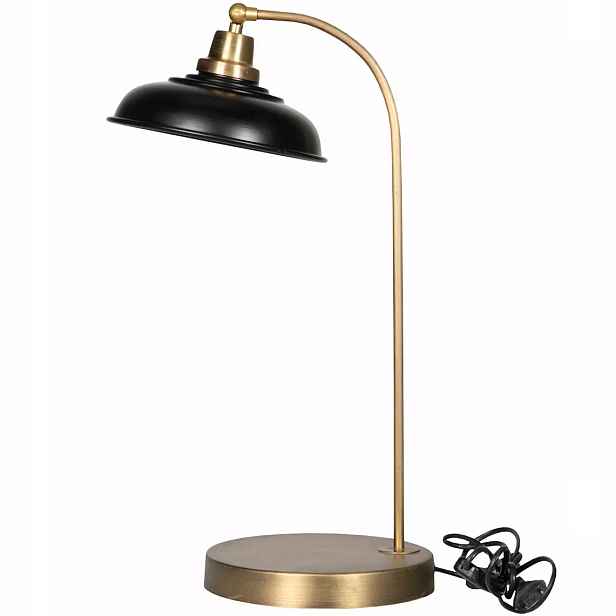 Stojací Stolní Lampa Loft 52 cm do ložnice obývacího pokoje černá zlatá