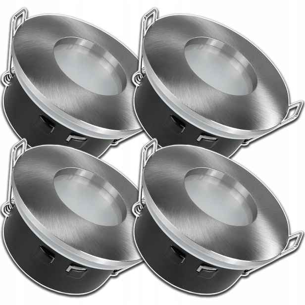 4xVODOTĚSNÉ Hermetické Stropní Svítidlo Halogen Ip 65 Zapuštěné