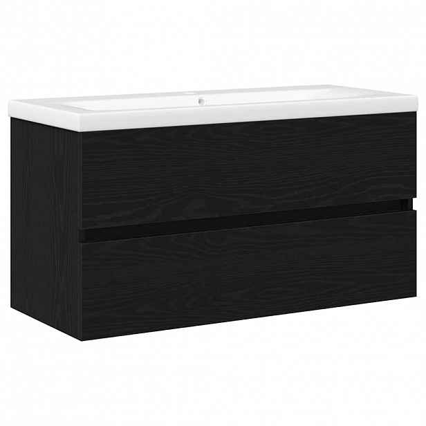 vidaXL Skříňka pod umyvadlo Černý dub 90 x 39 x 62 cm Kompozitní dřevo
