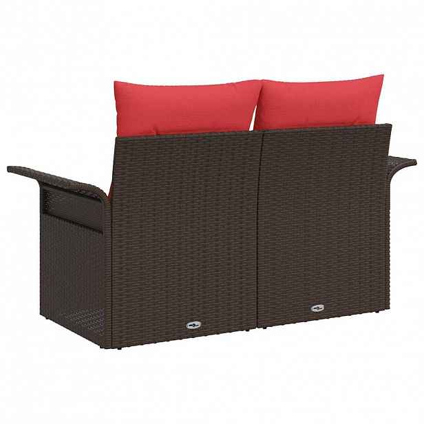 vidaXL Zahradní sofa 2-Počet míst polyratan