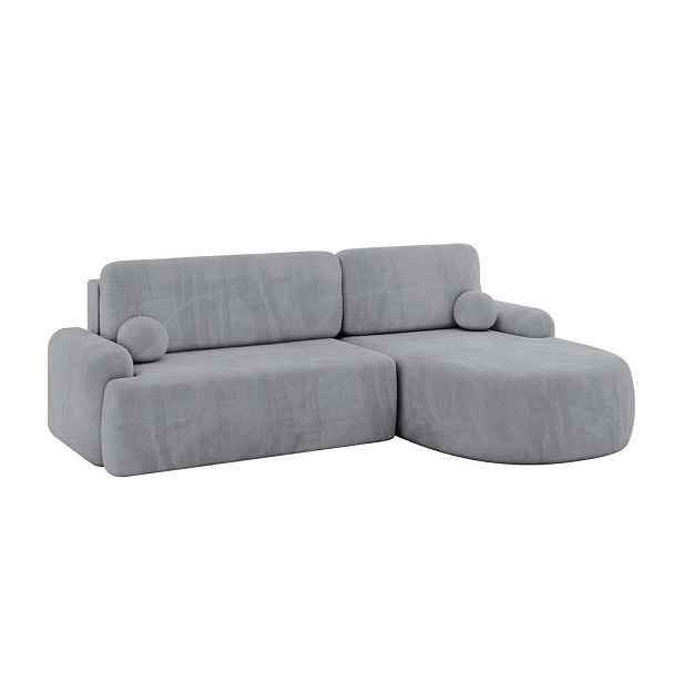 ALTDECOR ROHOVÁ SEDAČKA s funkcí spaní a úložným prostorem LIRA-L - 264x172x89 šedá