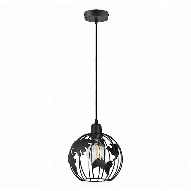 Závěsná lampa Lustr Globus Černá Bílá Šedá