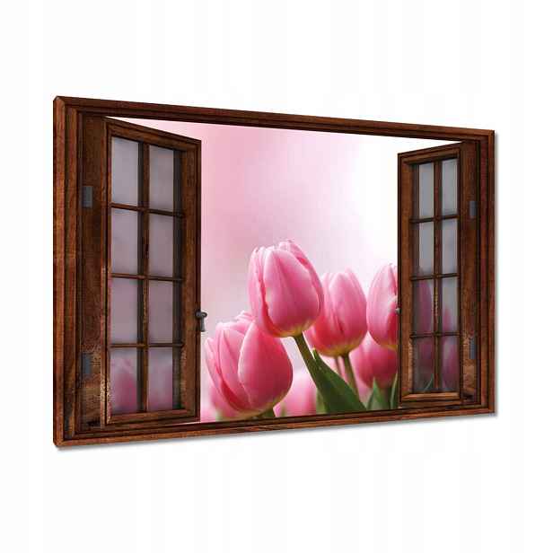 Obrazy 90x60 Růžové tulipány