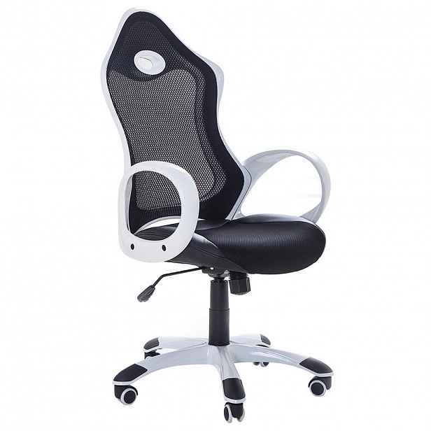 Beliani KANCELÁŘSKÁ ŽIDLE Polyester Černobílá Ichair