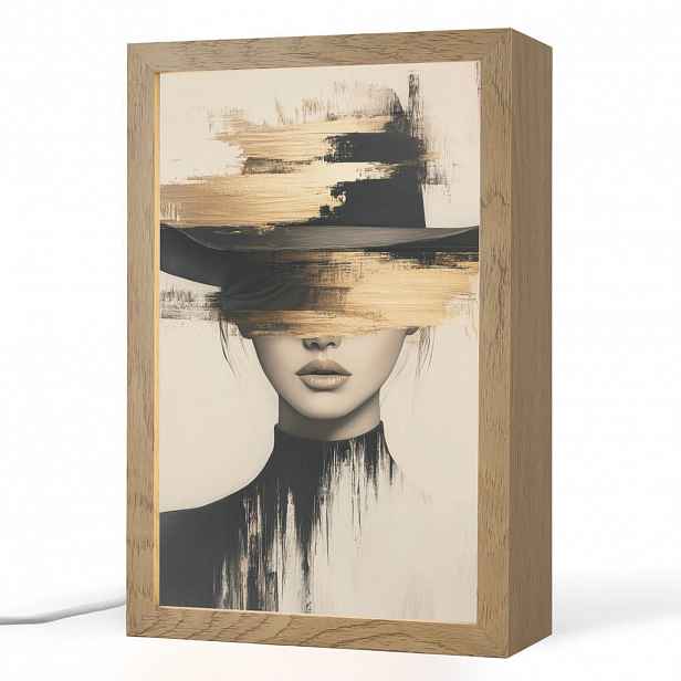 OnlyWow STOLNÍ LAMPA Žena - klobouk - barva 20x30 cm
