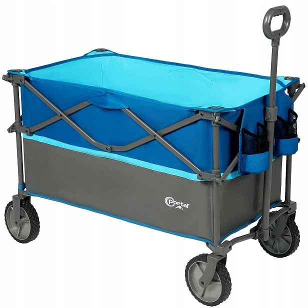 Plážový přepravní vozík na zahradu, skládací, XXL, náklad do 120 kg, portál