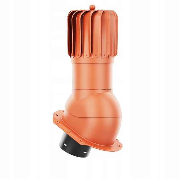 Rotační krb Rotoline pro plechovou střešní krytinu E, průměr 150 mm, podlouhlý, cihlový