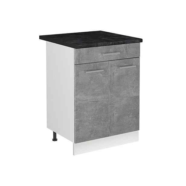 Vicco SKŘÍŇKA POD DŘEZ R-Line, Beton/Bílá, 60 cm pracovní deska Antracit