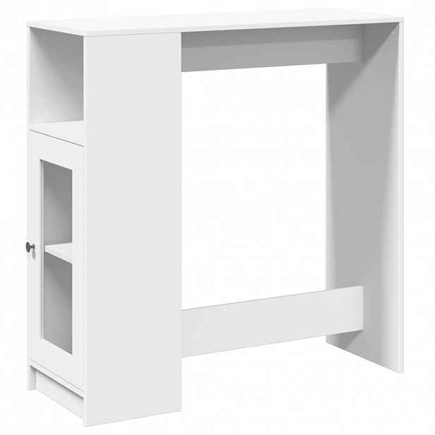 vidaXL Barový stůl s regály bílý 101 x 40 x 103,5 cm kompozitní dřevo