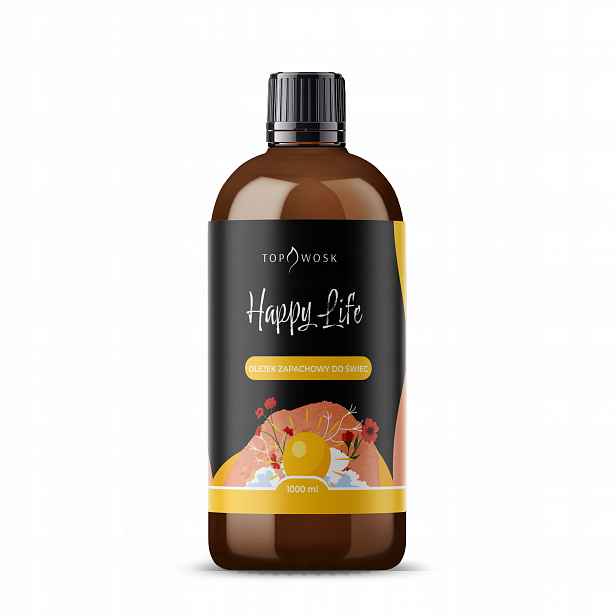 Vonný olej na svíčky Happy Life 1000 ml vůně do parafínového vosku
