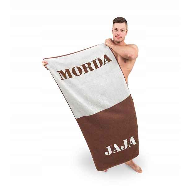 Zábavný koupací ručník morda vajíčka 100% bavlna egyptská 70 x 140 cm
