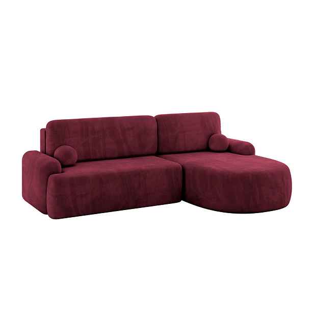 ALTDECOR ROHOVÁ SEDAČKA s funkcí spaní a úložným prostorem LIRA-L - 264x172x89 bordó