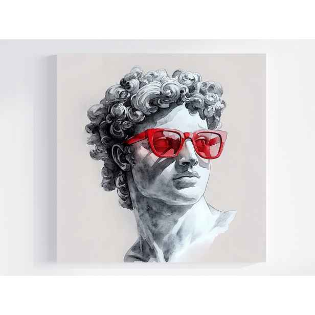 Obraz Na Plátně Canvas Socha Poprsí Mramor Model Červený 50x50
