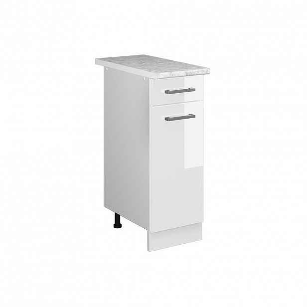 Vicco SPODNÍ SKŘÍŇKA KUCHYŇSKÉ LINKY R-Line Bílá vysoký lesk 30 cm s pracovní deskou