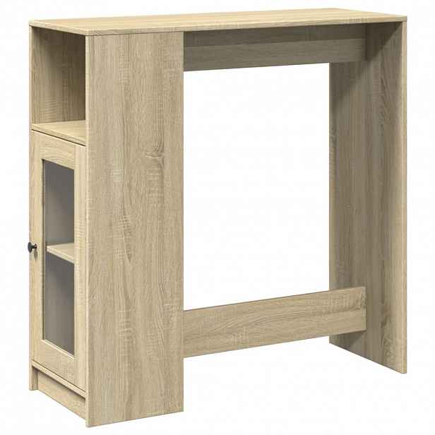 vidaXL Barový stůl s regály dub sonoma 101 x 40 x 103,5 cm kompozit