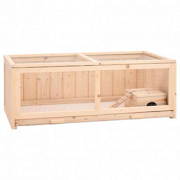 vidaXL Klec pro křečky 104 x 52 x 38 cm masivní jedlové dřevo