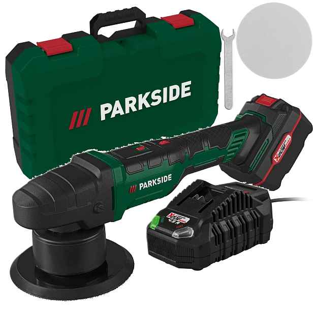 Akumulátorová leštička Parkside akumulátor 4Ah automobilová Ppmas 20V