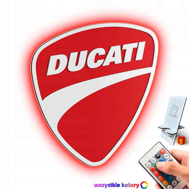 Dřevěný 3D obraz Logo Ducati Nástěnná Dekorace Dárek