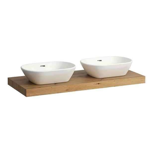 Laufen Lani - Deska pod umyvadlo, 118 cm, výřez L/P, dub H4046741122671