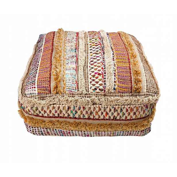 Povlak Na Polštář, taburet 62 x 62 x 17 cm, boho, marocký patchwork