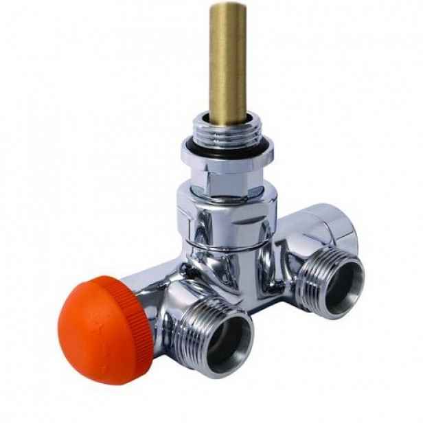 Úhlový termostatický ventil 1/2" chrom De Luxe Vua 50 čtyřcestný 2R Herz