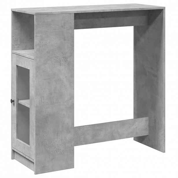 vidaXL Barový stůl s regály betonově šedý 101 x 40 x 103,5 cm kompozit