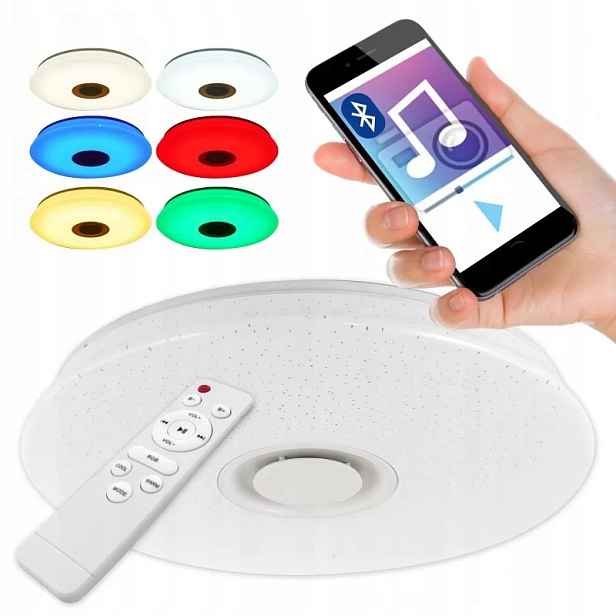 Lampa stropní svítidlo Led Rgb Barevná Bluetooth