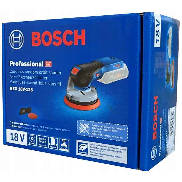 Excentrická bruska Bosch Gex 18V-125 Korpus