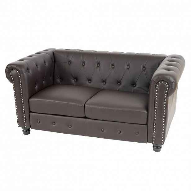 MCW LUXUSNÍ 2MÍSTNÁ SOFA LOUNGESOFA Hnědá