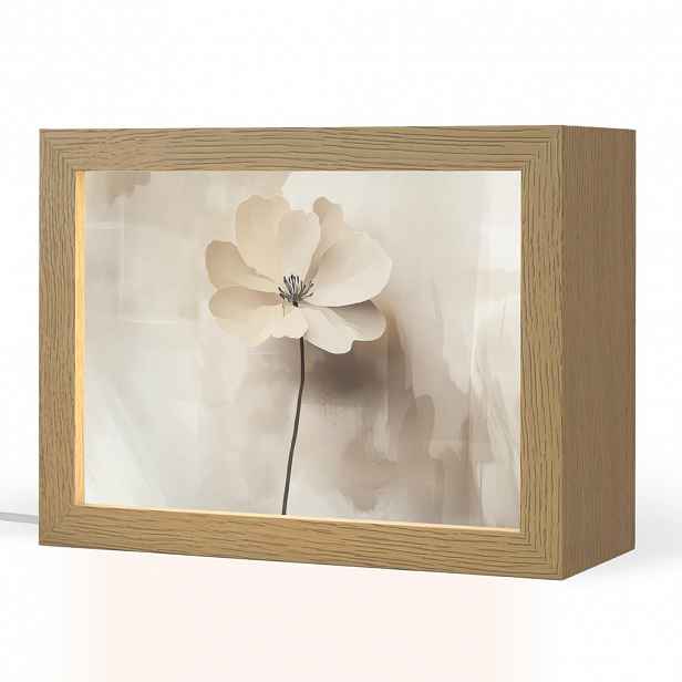 OnlyWow STOLNÍ LAMPA Květina - béžová - barva - stín 20x15 cm