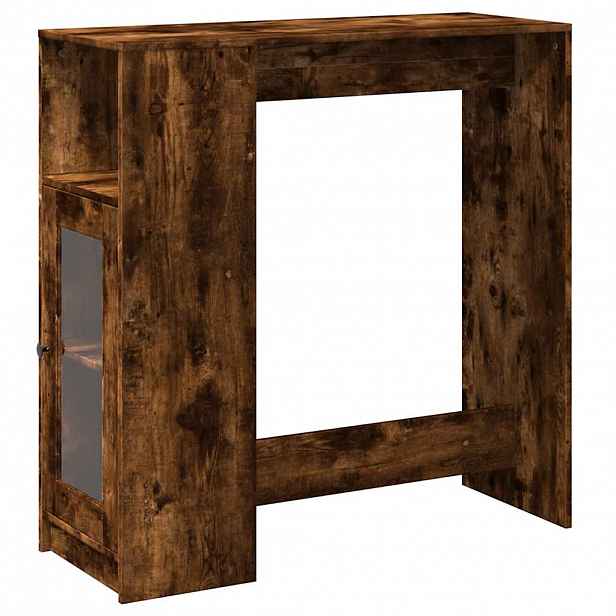 vidaXL Barový stůl s regály kouřový dub 101 x 40 x 103,5 cm kompozit