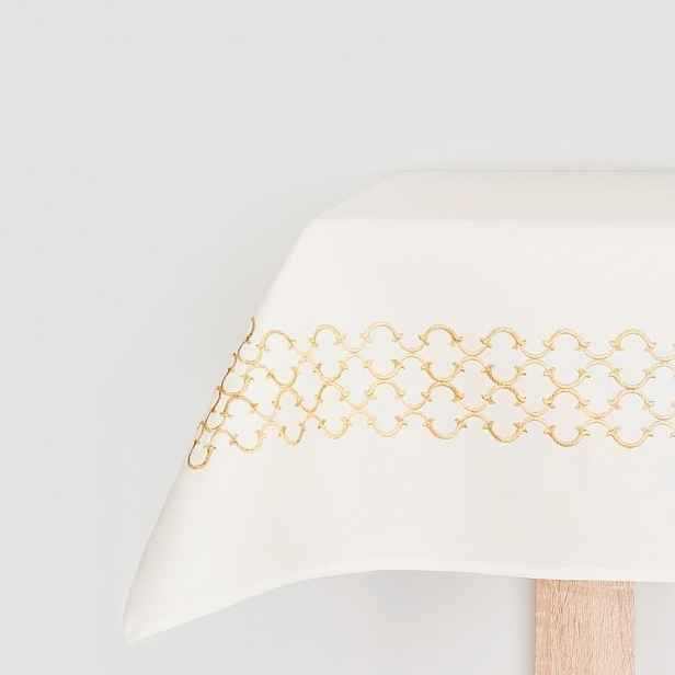 Vyšívaný ubrus Betty 130x180 ivory zlatý