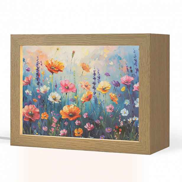 OnlyWow STOLNÍ LAMPA Květiny - Příroda - Akvarel - Umění 20x15 cm